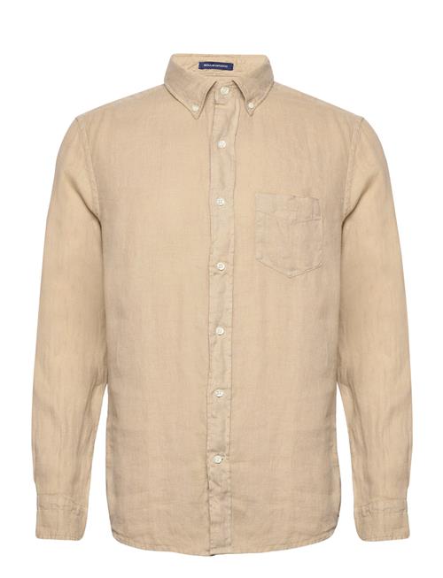 GANT Reg Ut Gmnt Dyed Linen Shirt GANT Beige