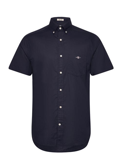 Reg Cotton Linen Ss Shirt GANT Navy