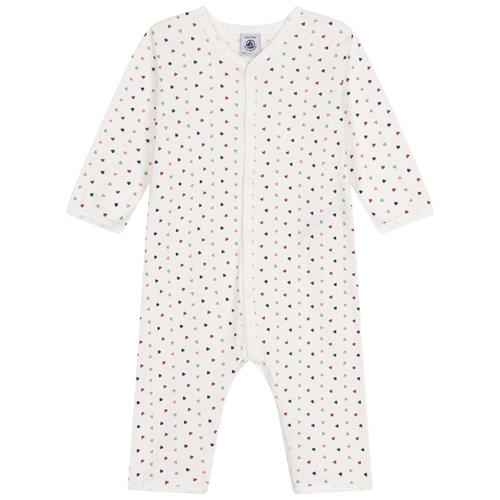 Se Petit Bateau Hjertemønstret Heldragt Hvid | Blå | 36 months ved Babyshop