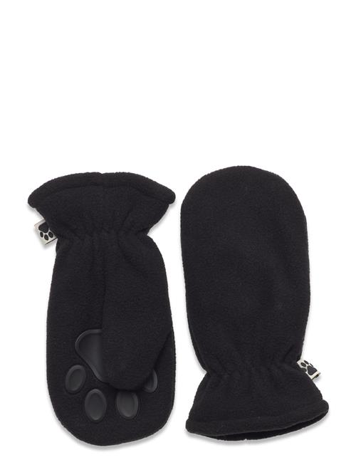 Lindex Mittens Fleece Pu Palm Lindex Black