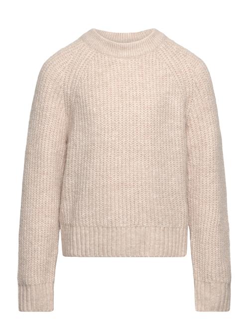 Lindex Sweater Knitted Solid Melange Lindex Beige