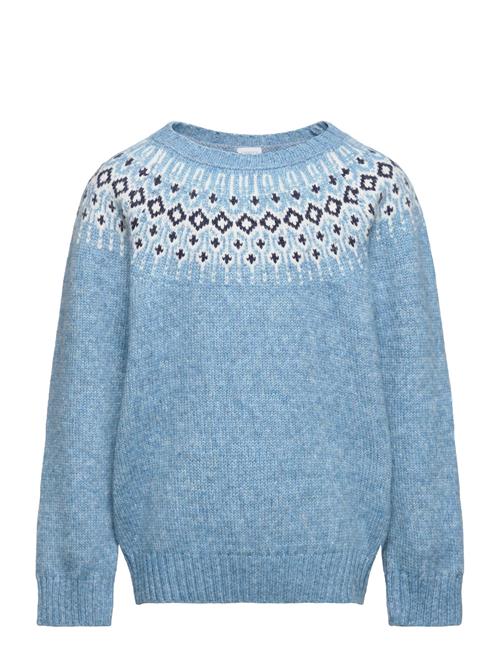 Se Lindex Sweater Knitted Fairisle Lindex Blue ved Booztlet