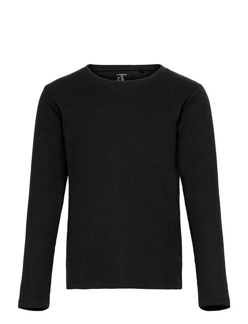 Se Lindex Top L S Basic Rib Lindex Black ved Booztlet