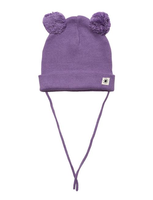 Cap Knitted Pom Pom Lindex Purple