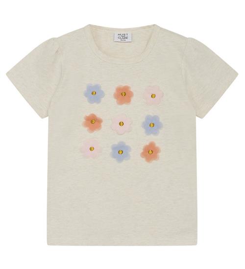 Se Hust and Claire Hust and Claire T-shirt - Aliana - Whisper Melange m. Blomster ved KidsWorld