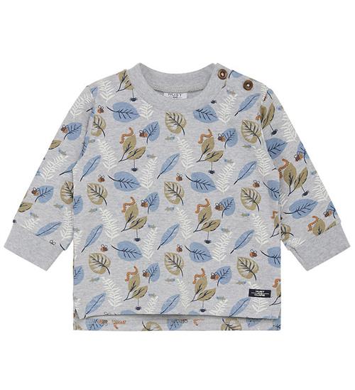 Se Hust and Claire Sweatshirt - Samy - Pearl Grey Melange m. Blade ved KidsWorld