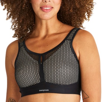 Swegmark Bh Net Impact Force Moulded Cups Sport Bra Sort B 80 Dame