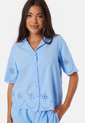 Pieces Pcalmina Embroidery Shirt Hydrangea XS