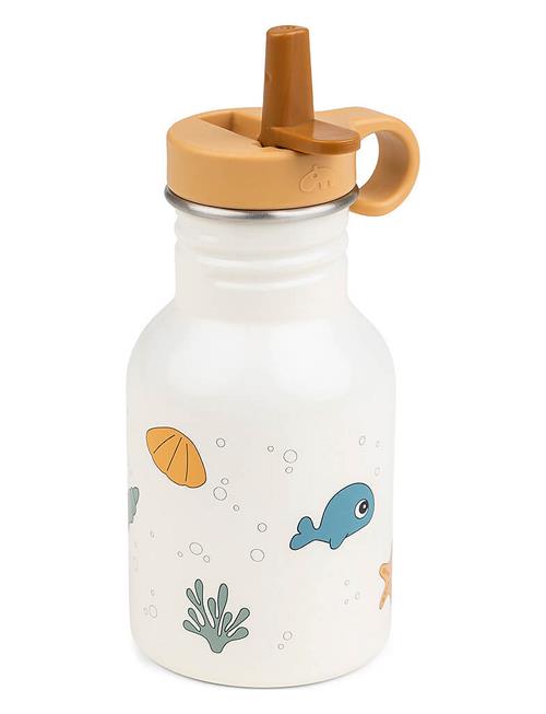 Done by Deer Metal Bottle Sea Friends Beige D By Deer Patterned