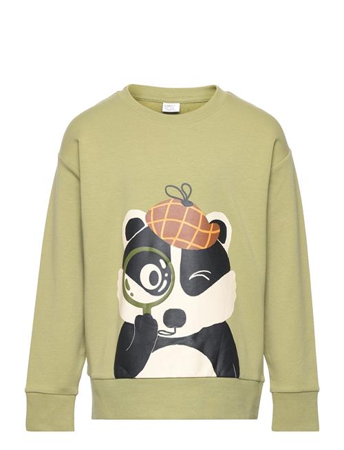 Se Lindex Sweater Placement Forest Lindex Green ved Booztlet