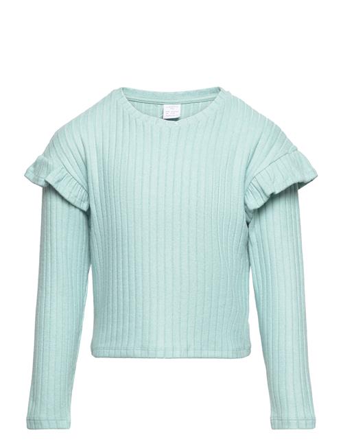 Se Lindex Sweater Soft With Frill Young Lindex Blue ved Booztlet