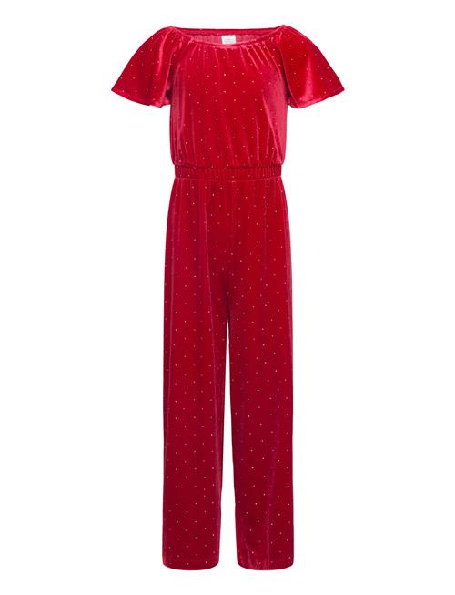 Se Lindex Jumpsuit Velvet Lindex Red ved Booztlet