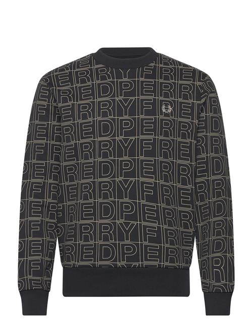 Fred Perry Spellout Graphic Sweatsh Fred Perry Black