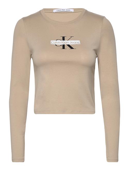 Calvin Klein Jeans Seasonal Monologo Long Sleeve Calvin Klein Jeans Beige