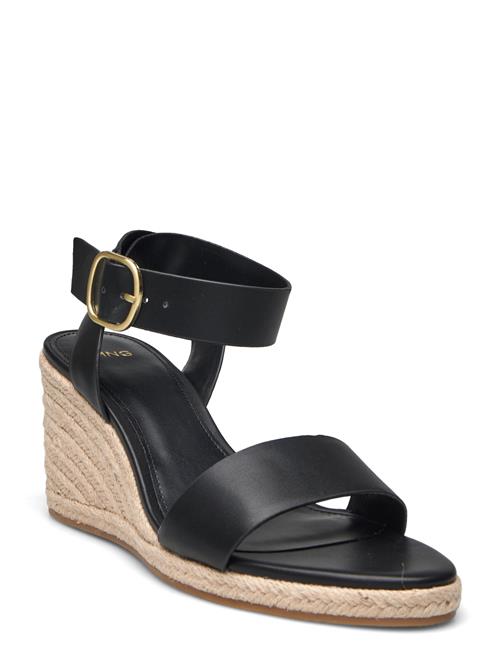 Mango Wedge Buckle Sandals Mango Black