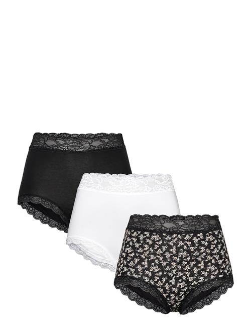 Se Lindex Brief High Emelie Ditsy 3 Pack Lindex Black ved Booztlet