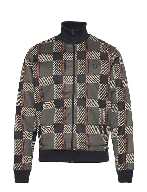 Fred Perry Glitch Tartan Trk Jkt Fred Perry Khaki