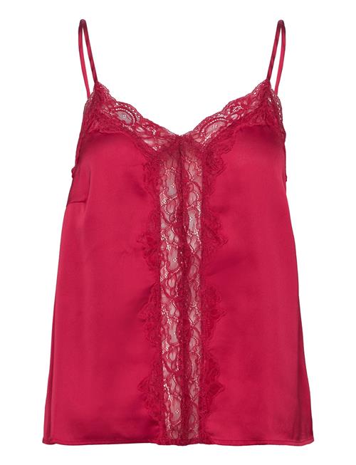 Se Lindex Camisole Lace Satin Lindex Red ved Booztlet