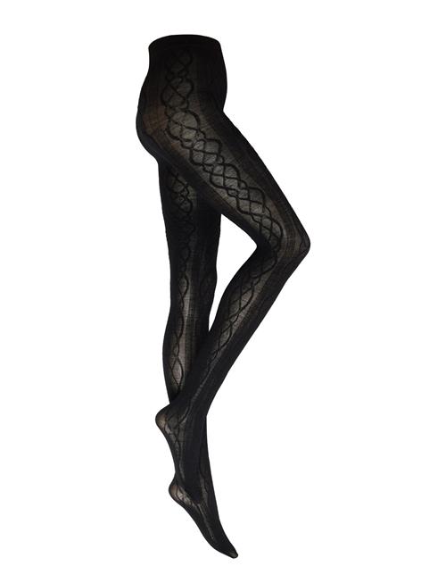 Se Lindex Tights Wool Wide Cable Lindex Black ved Booztlet