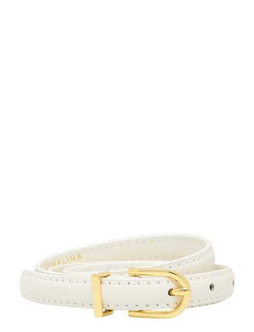 Se Malina Blair Thin Leather Belt Malina Cream ved Booztlet