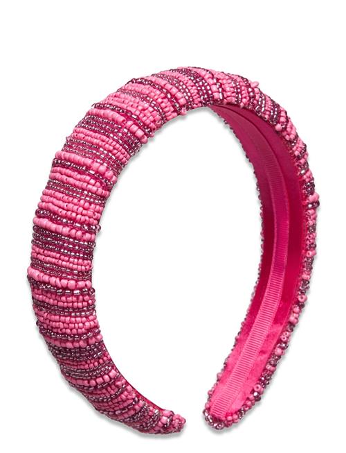 Se Becksöndergaard Cassie Midi Beaded Hairbrace Becksöndergaard Pink ved Booztlet