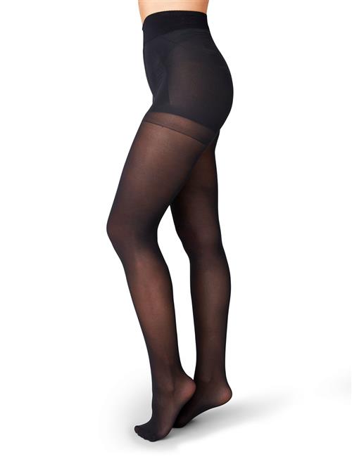 Se Swedish Stockings Anna Control Top Tights 40D Swedish Stockings Black ved Booztlet