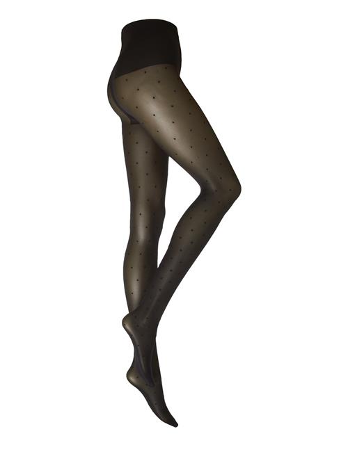 Se Swedish Stockings Doris Dots Tights 40D Swedish Stockings Black ved Booztlet