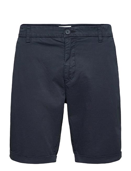 Chuck Regular Chino Poplin Shorts - Knowledge Cotton Apparel Navy