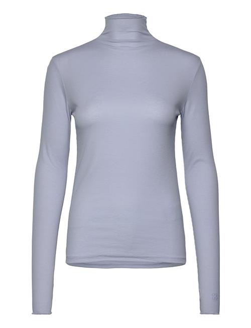 Se Filippa K Rib Mock Neck Top Filippa K Blue ved Booztlet