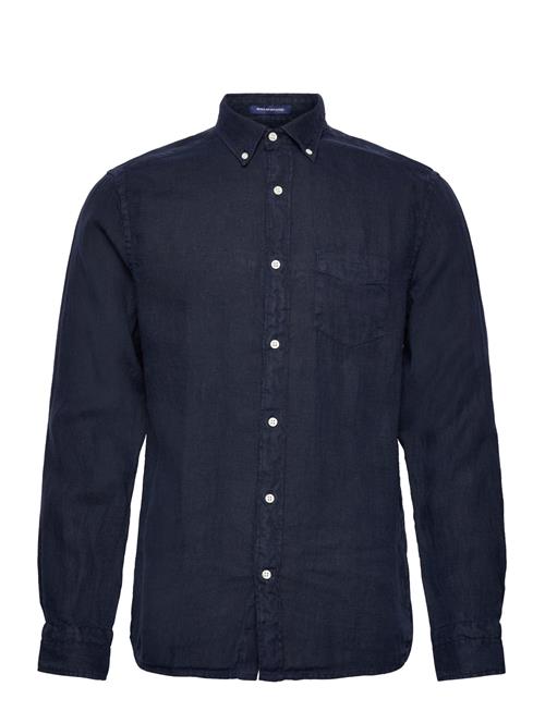 Reg Ut Gmnt Dyed Linen Shirt GANT Navy