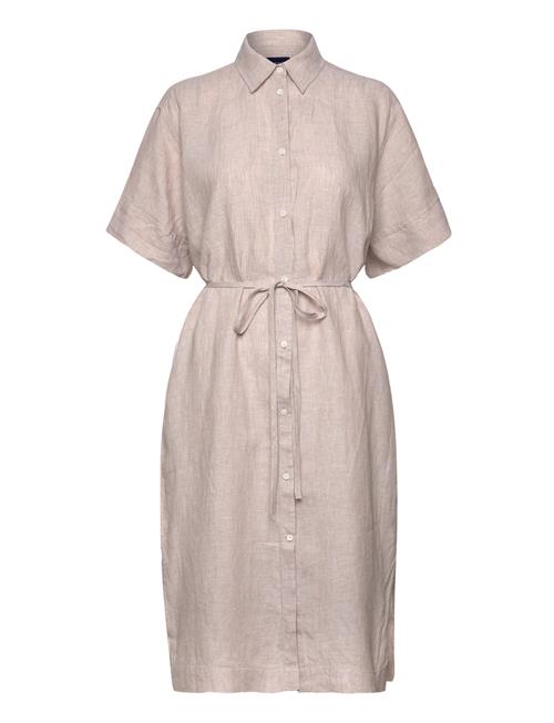 GANT Relaxed Ss Linen Shirt Dress GANT Beige