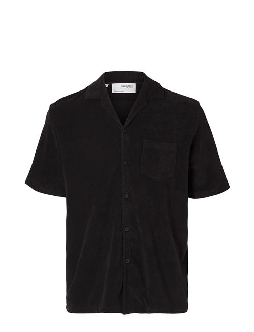 Selected Homme Slhrelax-Terry Ss Resort Shirt Ex Selected Homme Black