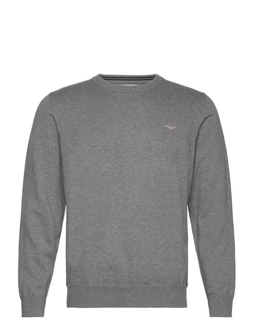 Se GANT Classic Cotton C-Neck GANT Grey ved Booztlet