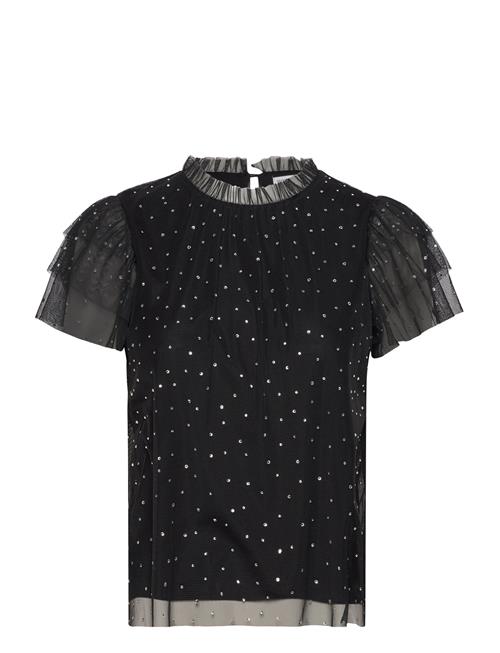 Lindex Top Josefine Mesh And Studs Lindex Black