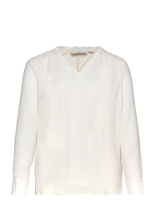 Se Carlei L/S V-Neck Blouse Wvn ONLY Carmakoma White ved Booztlet