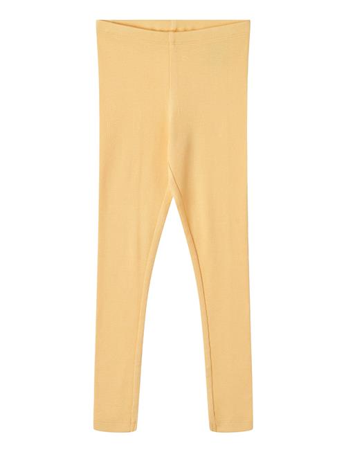 Se Wheat Rib Leggings Maddy Wheat Yellow ved Booztlet