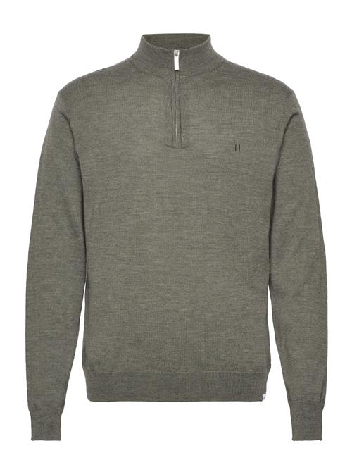 Les Deux Greyson Half-Zip Merino Knit Les Deux Khaki