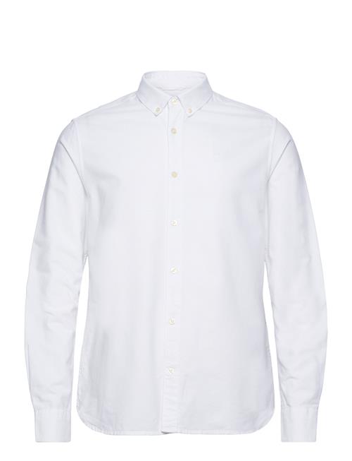 Knowledge Cotton Apparel Harald Small Owl Oxford Regular Fit Knowledge Cotton Apparel White