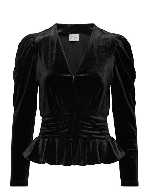 Se Dante6 D6Smoke Velvet Peplum Top Dante6 Black ved Booztlet