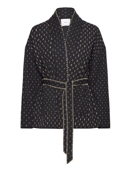 Mango Quilted Jacket With Embroidered Details Mango Navy