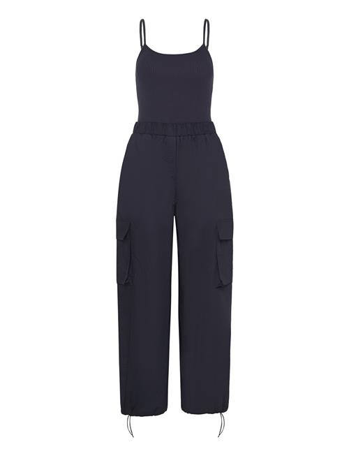 Mango Parachute Jumpsuit With Braces Mango Navy