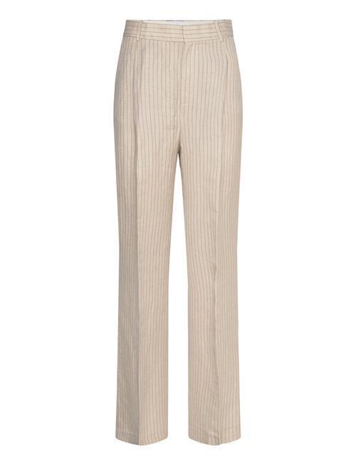 Mango Striped Suit Trousers Mango Beige