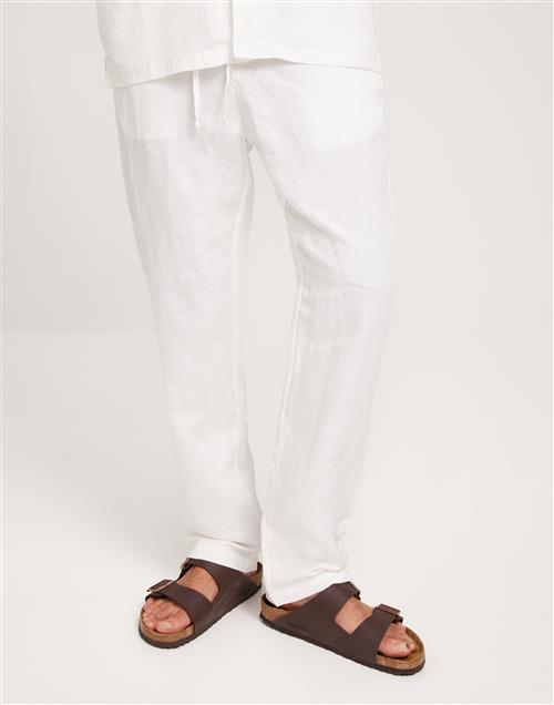 Brand Island Elviro Linen Pants Hørbukser White