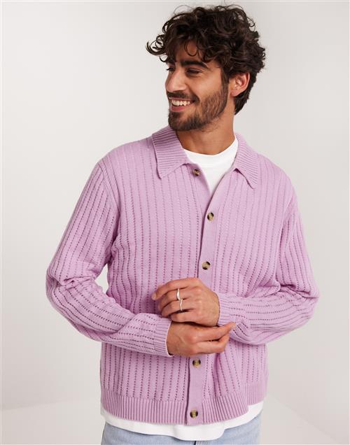 J Lindeberg Edmondo Collar Cardigan Cardigans og Kaftan Pink Lavender