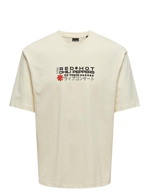 ONLY & SONS Onsrhcp Life Lic Rlx Ss Tee ONLY & SONS Cream