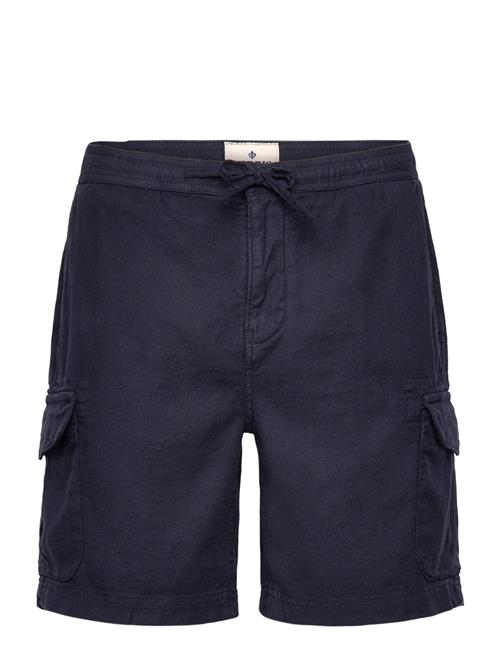 Cargo Linen Shorts Morris Blue