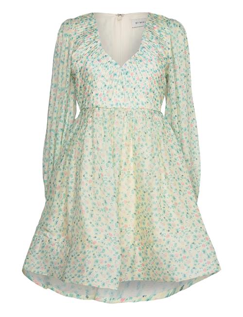 Malina Estelle V-Neck Chiffon Mini Dress Malina Green