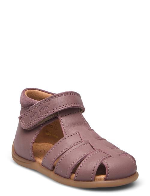 Se Pom Pom Starters™ Velcro Sandal Pom Pom Purple ved Booztlet