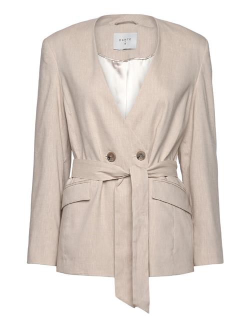 Dante6 D6Sera Belted Linen Blazer Dante6 Beige