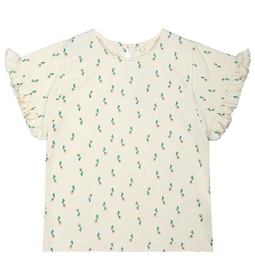 The New The New T-shirt - TnKaisa - White Swan Small Flower AOP